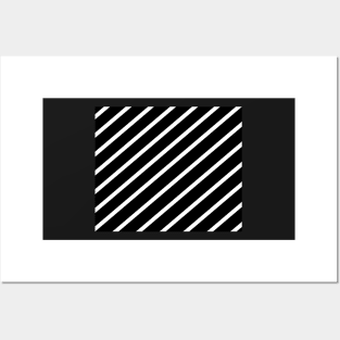 Diagonal lines - Black and white. Posters and Art